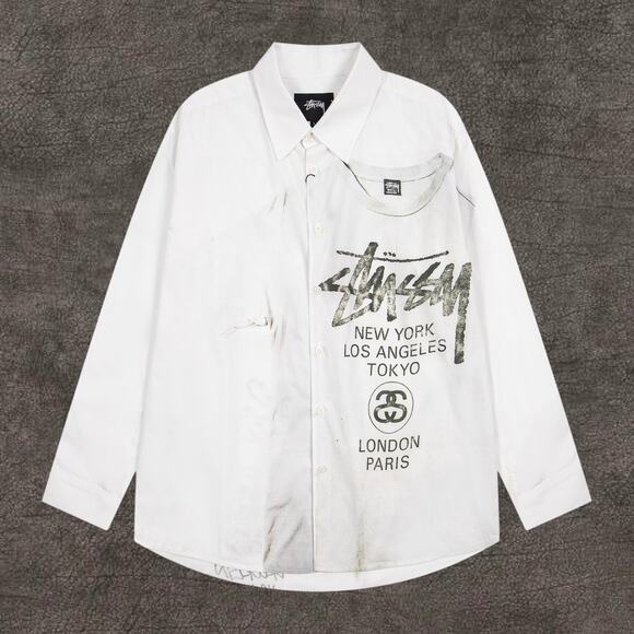 Stussy Other - Stussy Men's White Long-Sleeve Shirt